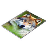 Schönes Wolfskopfbild Notizblock (Linke Seite)