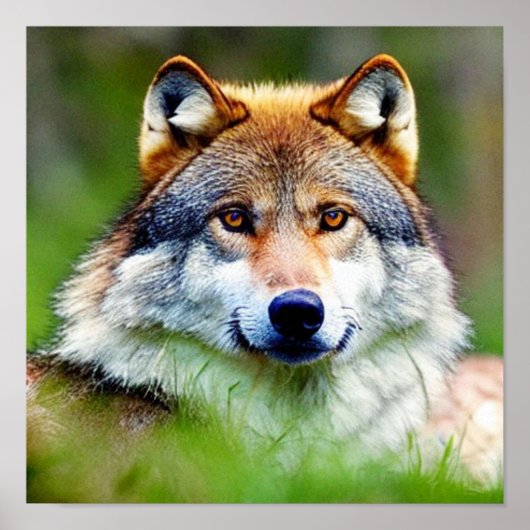 Schönes Wolfskopfbild Poster (Vorne)