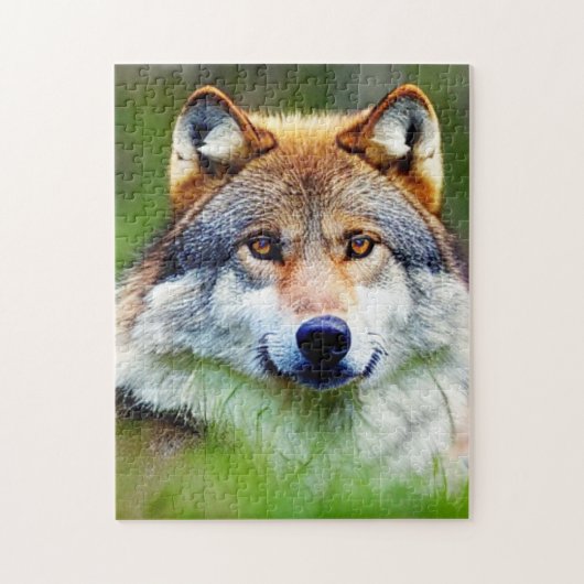 Schönes Wolfskopfbild Puzzle (Vertikal)