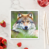 Schönes Wolfskopfbild Serviette (Beispiel)