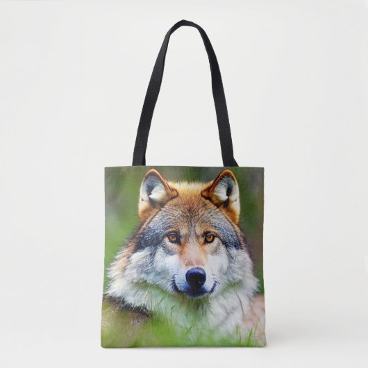Schönes Wolfskopfbild Tasche (Vorderseite)