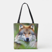 Schönes Wolfskopfbild Tasche (Rückseite)