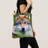 Schönes Wolfskopfbild Tasche (Von Nahem)