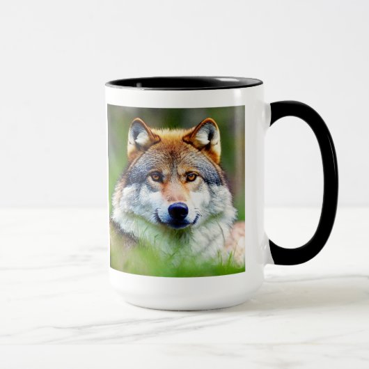 Schönes Wolfskopfbild Tasse (Rechts)