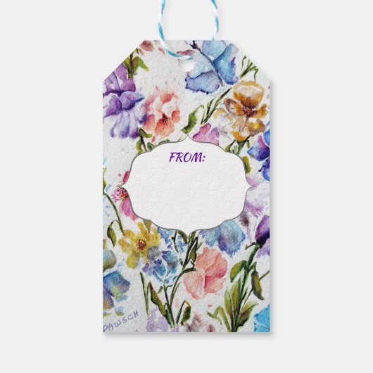 SCHÖNES WUNDERSCHÖNES BLUME-PATTER GESCHENKANHÄNGER (Rückseite)