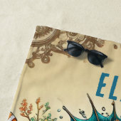 SCHÖNES, WUNDERSCHÖNES STEAMPUNK-SEEPFERD PERSONAL STRANDTUCH (Beispiel)