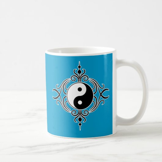 Schönes Yin Yang T-Shirt oder Produkt Kaffeetasse (Rechts)