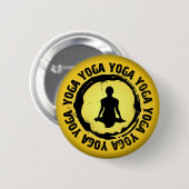 Schönes Yoga-Siegel Button (Vorne & Hinten)