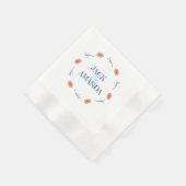 Schönes zeitloses Blumendekor Napkins Serviette (Ecke)