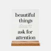 Schönes Zeug Acrylschild (Vorderseite)