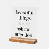 Schönes Zeug Acrylschild (Winkel)