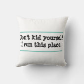 Schönes Zitat, das ich an diesem Ort werfen Kissen (Rückseite)