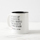 Schönes Zitat für Stepdad, Vater für Personalisier Zweifarbige Tasse (Vorderseite Links)