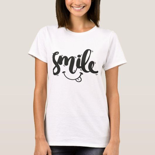 Schönes Zitat Lächeln T-Shirt (Vorderseite)