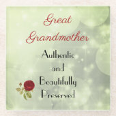 Schönes Zitat von Großmutter Glasuntersetzer (Vorderseite)