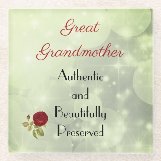 Schönes Zitat von Großmutter Glasuntersetzer (Vorderseite)