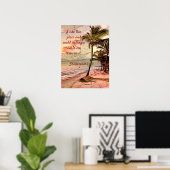 Schönes Zitat von Sunrise Beach Palms Shakespeare Poster (Heimbüro)