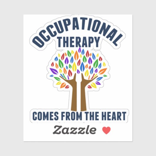 Schönes Zitat zur Arbeitstherapie Aufkleber (Blatt)