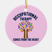 Schönes Zitat zur Arbeitstherapie Keramikornament (Vorne)