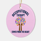 Schönes Zitat zur Arbeitstherapie Keramikornament (Links)