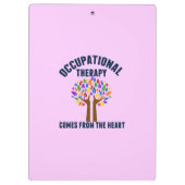 Schönes Zitat zur Arbeitstherapie Klemmbrett (Rückseite)