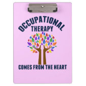 Schönes Zitat zur Arbeitstherapie Klemmbrett (Vorderseite)