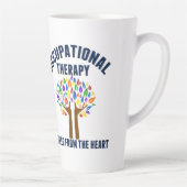 Schönes Zitat zur Arbeitstherapie Milchtasse (Rechts)