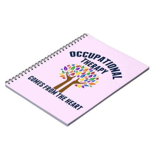 Schönes Zitat zur Arbeitstherapie Notizblock (Linke Seite)