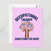 Schönes Zitat zur Arbeitstherapie Postkarte (Vorne/Hinten)