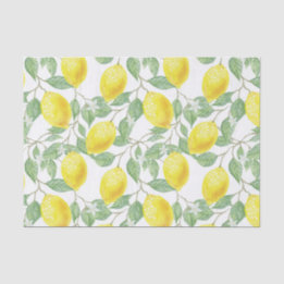 Schönes Zitronenmuster-Tissue-Papier / Bastelpapie Seidenpapier