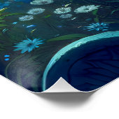 Schönes Zombie auf dem Friedhof Poster (Ecke)