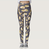 Schönes Zuhause-Wochenende-Blumenmuster-Design Leggings (Vorderseite)