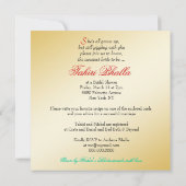 Schönheit 311-Indian mit Bräutigam-Brautparty Einladung (Rückseite)