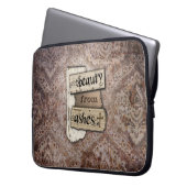 Schönheit Aschen-vom christlichen Damast-Schrott Laptopschutzhülle (Vorderseite Links)