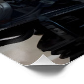 schönheit auf dem Motorrad kunstwerk Poster (Ecke)