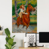 Schönheit auf einem Button-Up Girl der 60er Jahre Poster (Heimbüro)