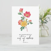 Schönheit aus Asche. Christliche Verse Einladung (Stehend Vorderseite)