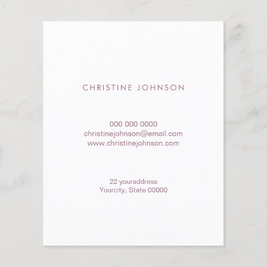 Schönheit beruflich flyer (Hinten)