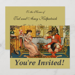 Schönheit Biest Klassische Märchenfiguren Einladung