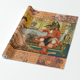 Schönheit Biest Klassische Märchenfiguren Geschenkpapier