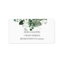 SCHÖNHEIT BOTANISCHE GRÜNE BLÄTTER ADRESSAUFKLEBER