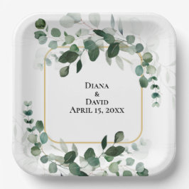 SCHÖNHEIT BOTANISCHER GREENERY WEDY PAPPTELLER