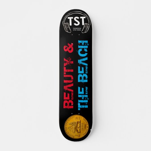 SCHÖNHEIT & DAS BEACH-Skateboard, 7¾ Zoll Deck Skateboard (Vorne)