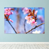 Schönheit der Blume von Sakura im Frühjahr Leinwanddruck (Insitu (Holzboden))