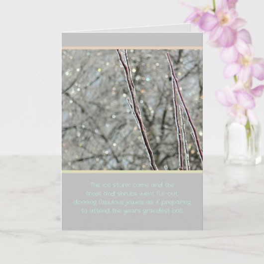 SCHÖNHEIT DER EISSTORME/GLITZERN WIE FARBENFÄLLE KARTE (Orchidee)