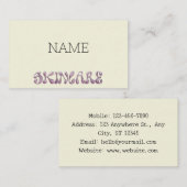 Schönheit der Elfenbeinhaut Visitenkarte (Vorne/Hinten)