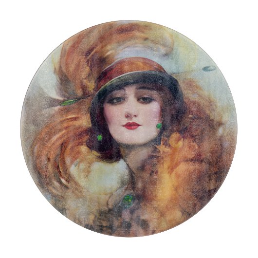 Schönheit der grünen Augen Vintage Schneidebrett (Vorderseite)