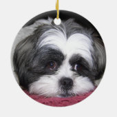 Schönheit der Hund Shih Tzu Keramikornament (Hinten)