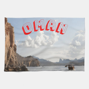 Schönheit der Küste von Oman Geschirrtuch