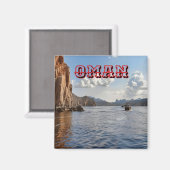 Schönheit der Küste von Oman Magnet (Vorderseite/Rückseite)